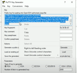 Copy Public Key to VM