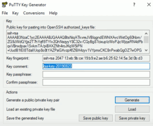 PuTTY Key generator